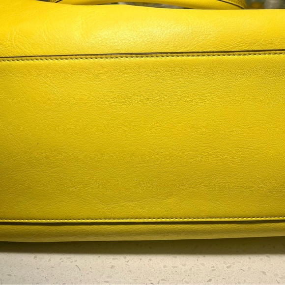 Coach Vibrant Yellow Leather Satchel - Picture 3 of 7